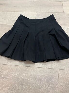 Black Pleated Mini Skirt
